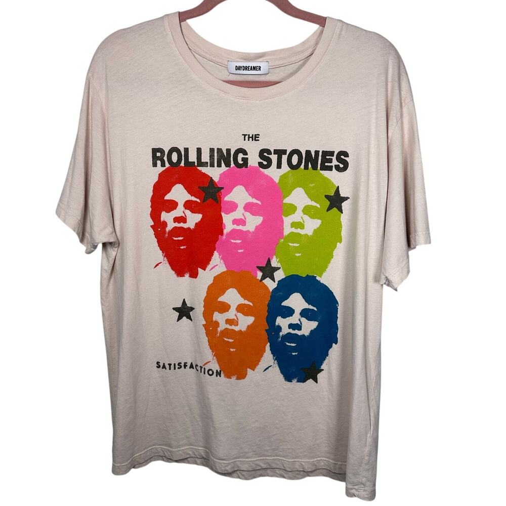 Daydreamer Rolling Stones Cotton Graphic Short Sleeve Band Tee Women's Large